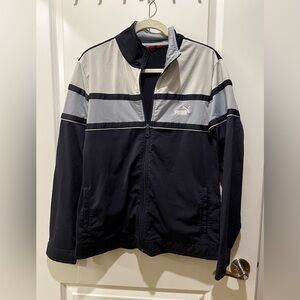 Puma Women’s Blue/Grey Activewear Track Jacket Size Medium